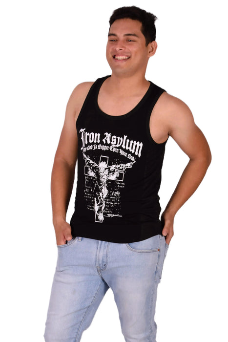 LARGE SMU Gym King Tank top Black and White 33739 MX16