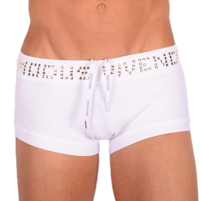 Swimwear Modus Vivendi Swim-Short Metallic Brazil Swim Trunks White BS1821 18