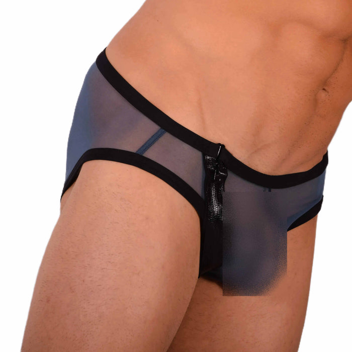 M SMU Sexy C-Thru Blue Brief 33910 MX18