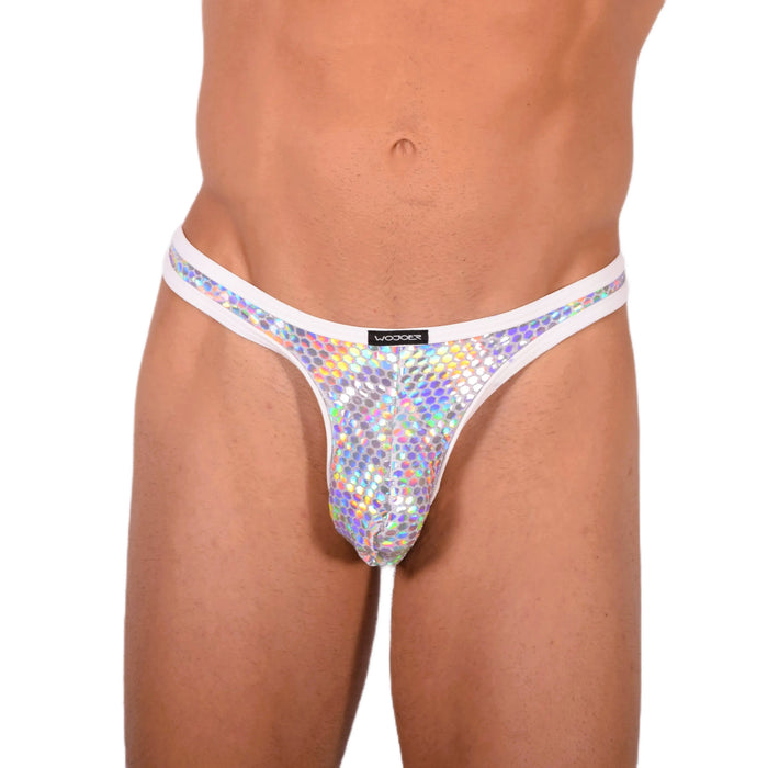 L Wojoer Sexy Silver Disco Thong 33940 MX18