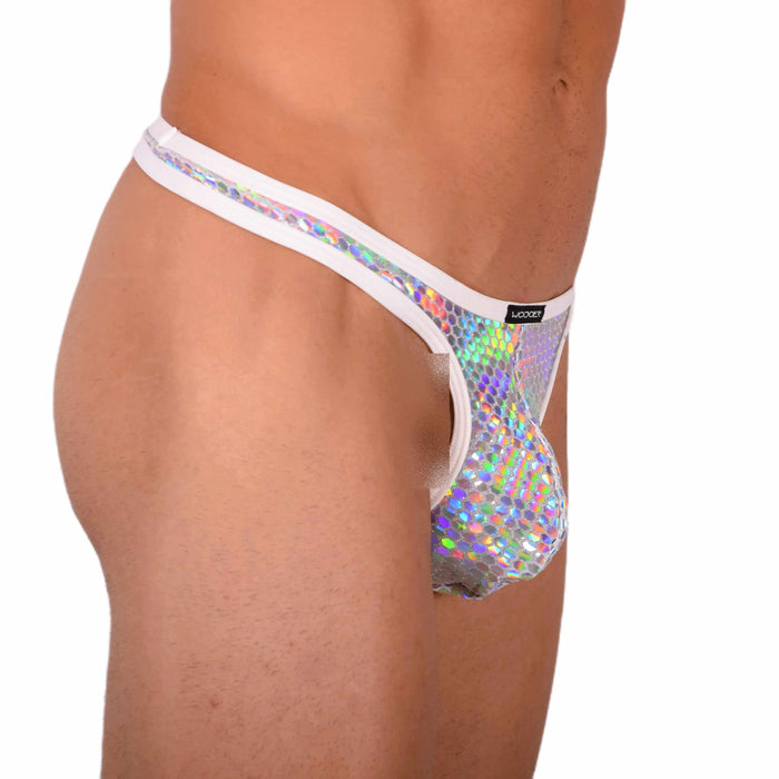 L Wojoer Sexy Silver Disco Thong 33940 MX18