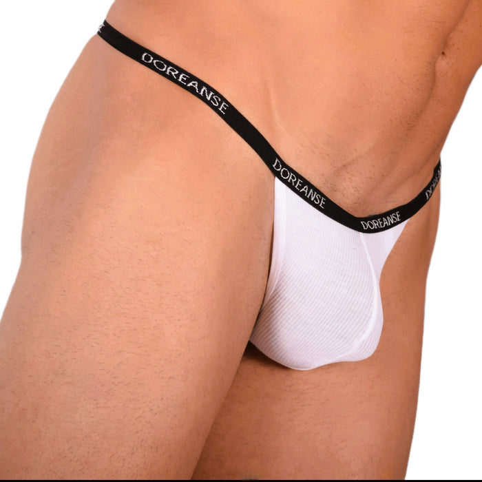 DOREANSE Mens Micro-Modal White G-String 1330 9