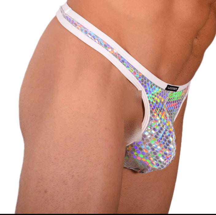 L Wojoer Sexy Silver Disco Thong 33940 MX18