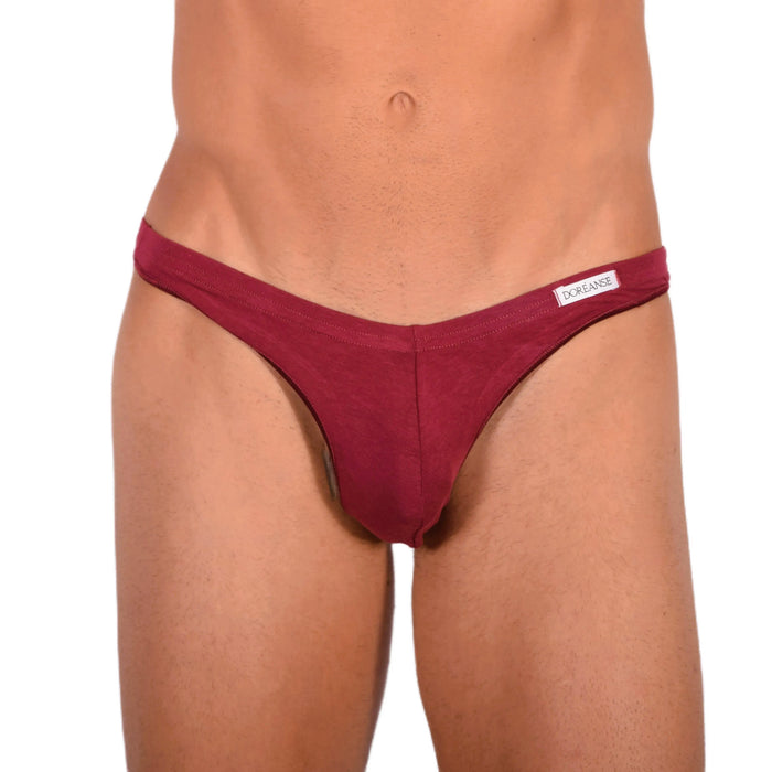 DOREANSE Mens String Underwear Euro Mens Thong Claret-Red 1392 9