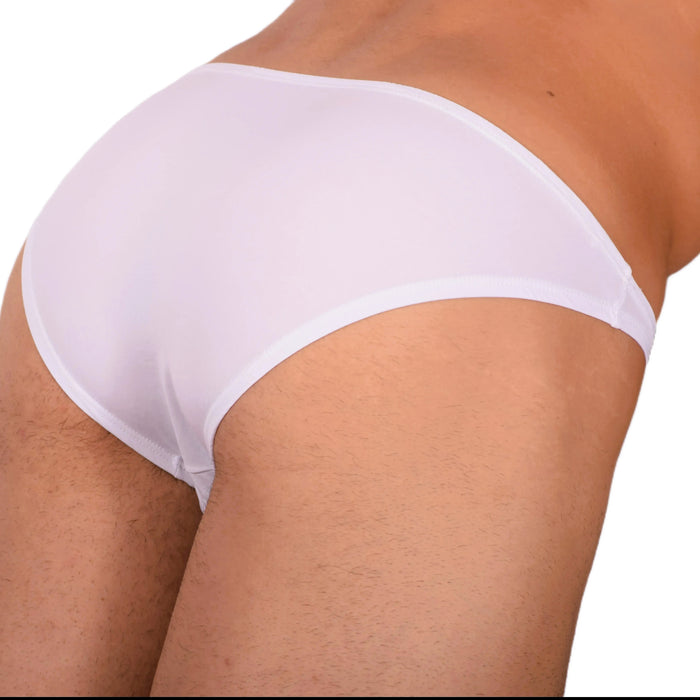 SMALL MOB Eroticwear Low Rise Brief Bikini Cut White MBL40 1