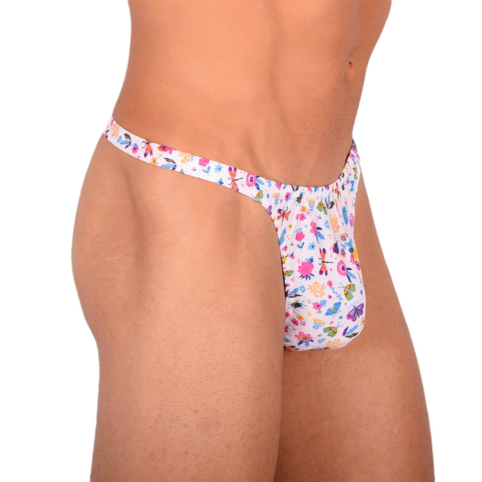 S SMU Sensual Color Explosion White Thong 33680 MX15