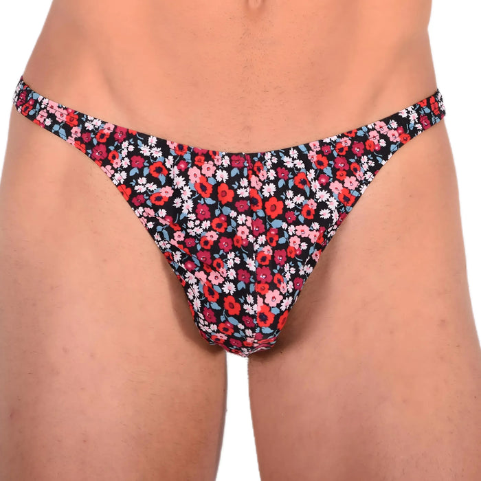 XS/S SMU Sensual Floral Explosion Blue Thong 33528 MX13