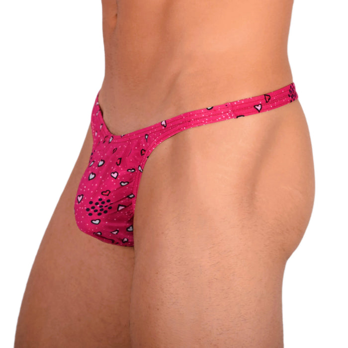 S SMU Sensual Red Hearts Thong 33688 MX15