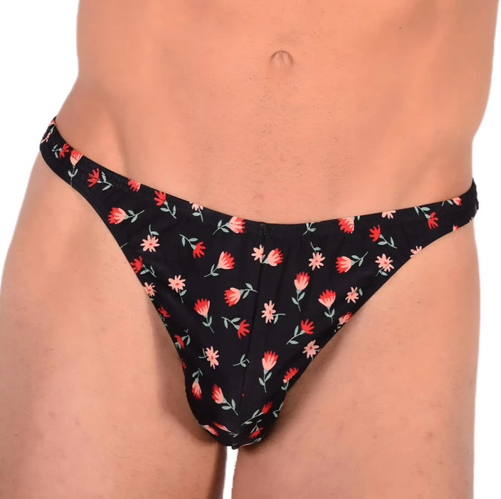 XS/S SMU Sensual Floral Black Thong 33532 MX13