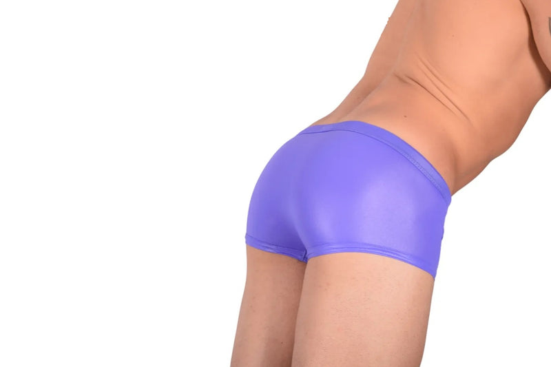 XS Gregg Homme Boxe Briefs BOYTOY Rubber-Look Boxer Spandex Purple 95005 165
