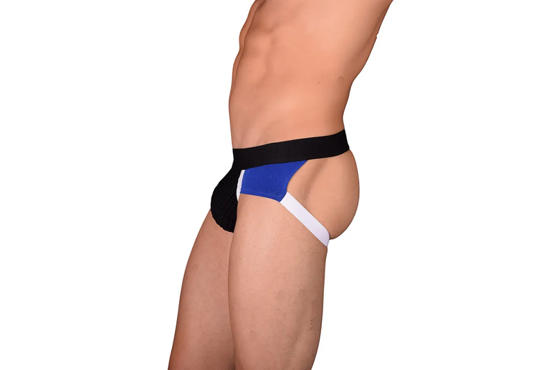 Modus Vivendi Jock Multi C-Through Mesh Cotton Mini Jockstrap Blue 05812 57