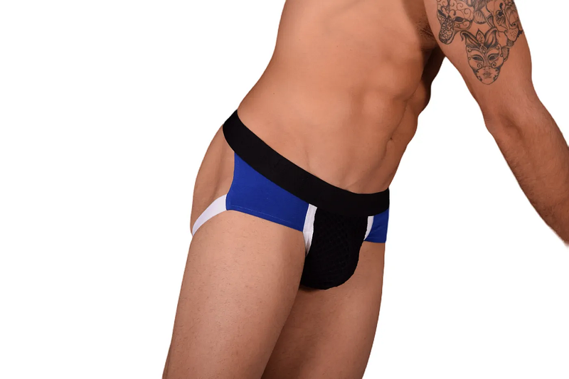 Modus Vivendi Jock Multi C-Through Mesh Cotton Mini Jockstrap Blue 05812 57