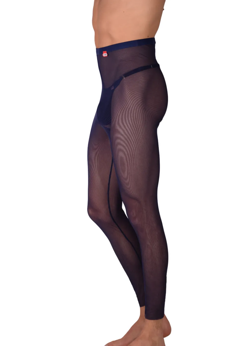 PIKANTE Legging Manhood Long Johns See through Inner Thongs Navy 0336 3