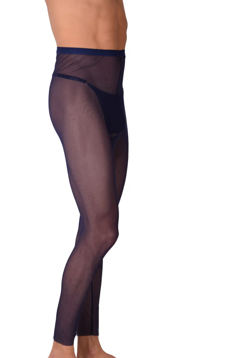 PIKANTE Legging Manhood Long Johns See through Inner Thongs Navy 0336 3