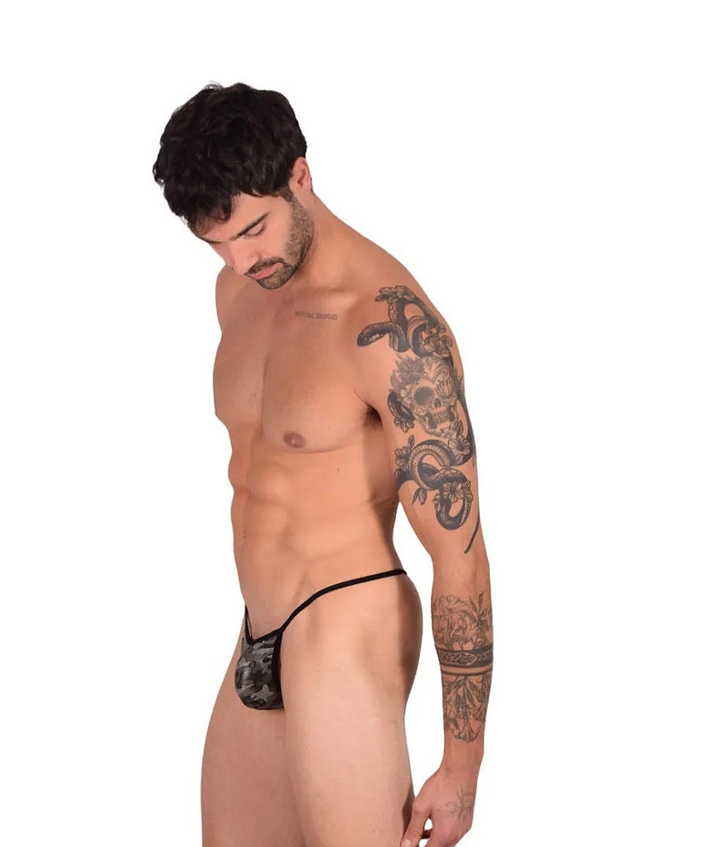 DOREANSE G-String Camouflage Print Thongs CamoTech 1326 1A