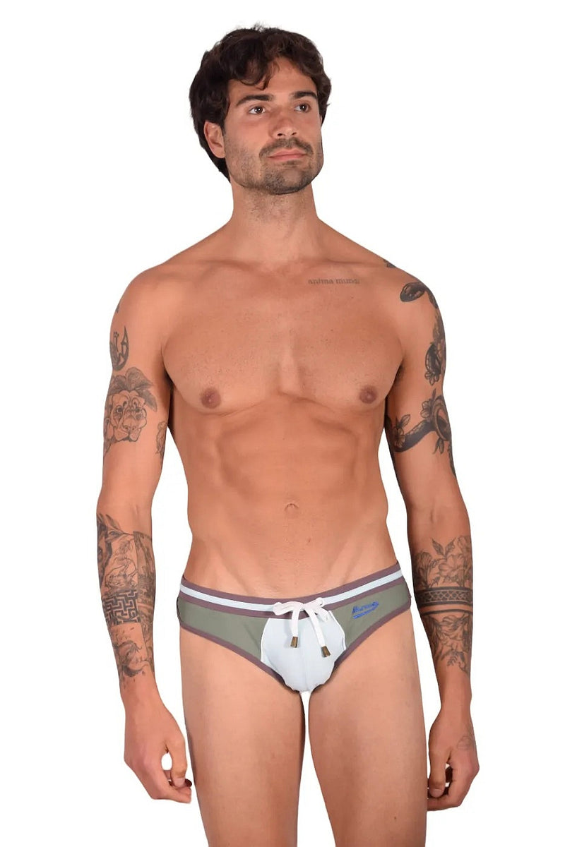 Marcuse Dragon Swimsuit Briefs Beige Multicolor 06818 2