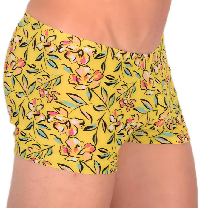 XXS/XS Boxer Sheer Skin Molding Floral Explosion Yellow 33551 MX13