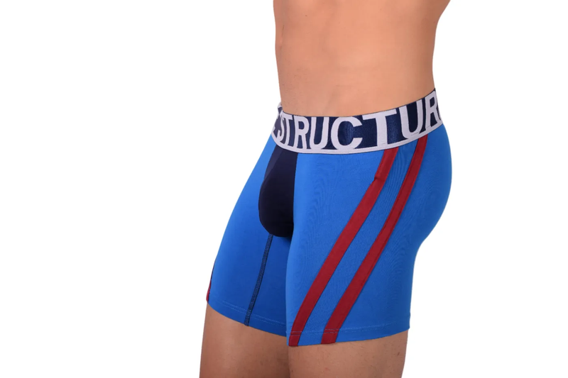 Private Structure Boxer Cotton Befit Athlete Long Boxer Trunk Blue 3347 27
