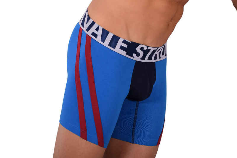 Private Structure Boxer Cotton Befit Athlete Long Boxer Trunk Blue 3347 27