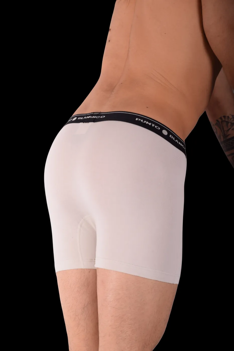 Small PUNTO BLANCO Cotton Stretch Boxer Basix White 53129 TAB 2