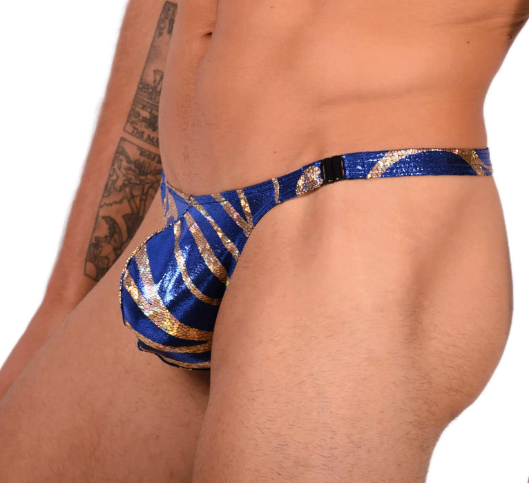 S SMU Sexy Detachable Thong Blue/Golden Dreams 33599 MX14