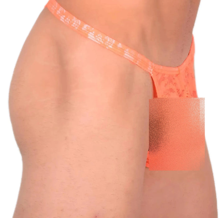 S SMU Sensual C-Thru Fresh Orange Thong  33569 MX13