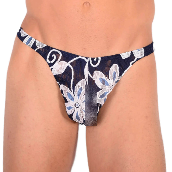 S SMU Sensual Thong Floral Blue/White 33574 MX13