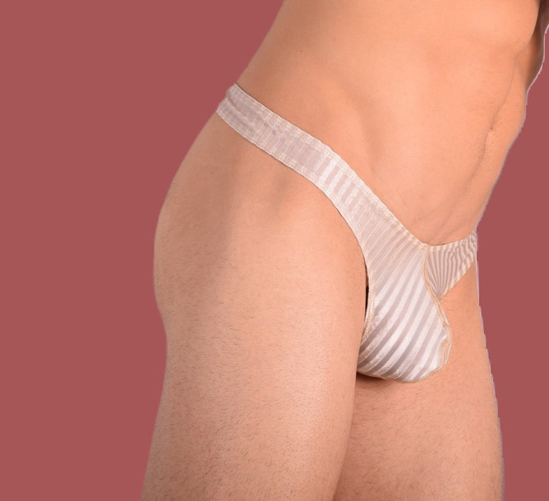 XS/S SMU Mens Underwear Sheer Thong Nude 33361 MX11