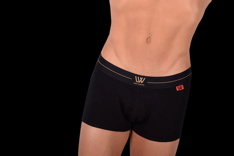 LVW Gold AMSTERDAM Boxer Trunk Soft Italian Eco-Friendly Cotton Black 17
