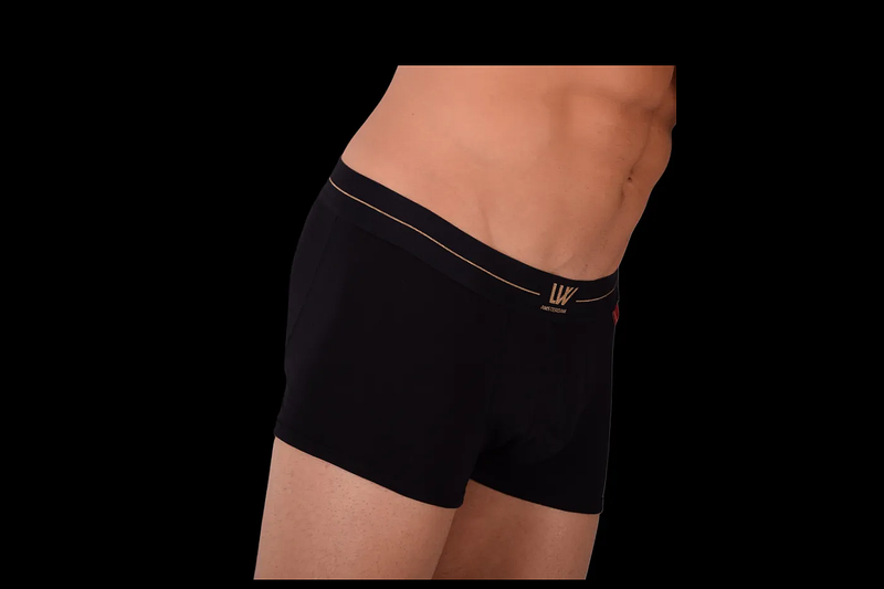 LVW Gold AMSTERDAM Boxer Trunk Soft Italian Eco-Friendly Cotton Black 17