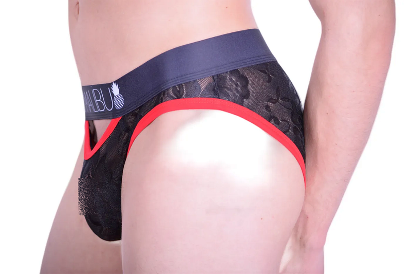 Brief JJ Malibu Slips Peep show Underwear Sheer Mens Briefs LACE 3