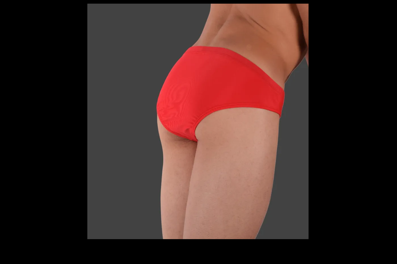 SMU Rave Peekaboo Removable Leather Pouch Brief Red H6