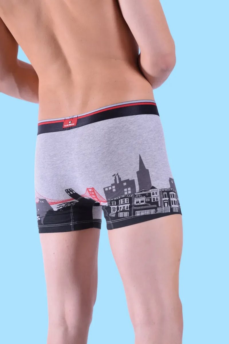 Punto Blanco Boxer San Francisco Cities Long Boxers Grey 3437 8