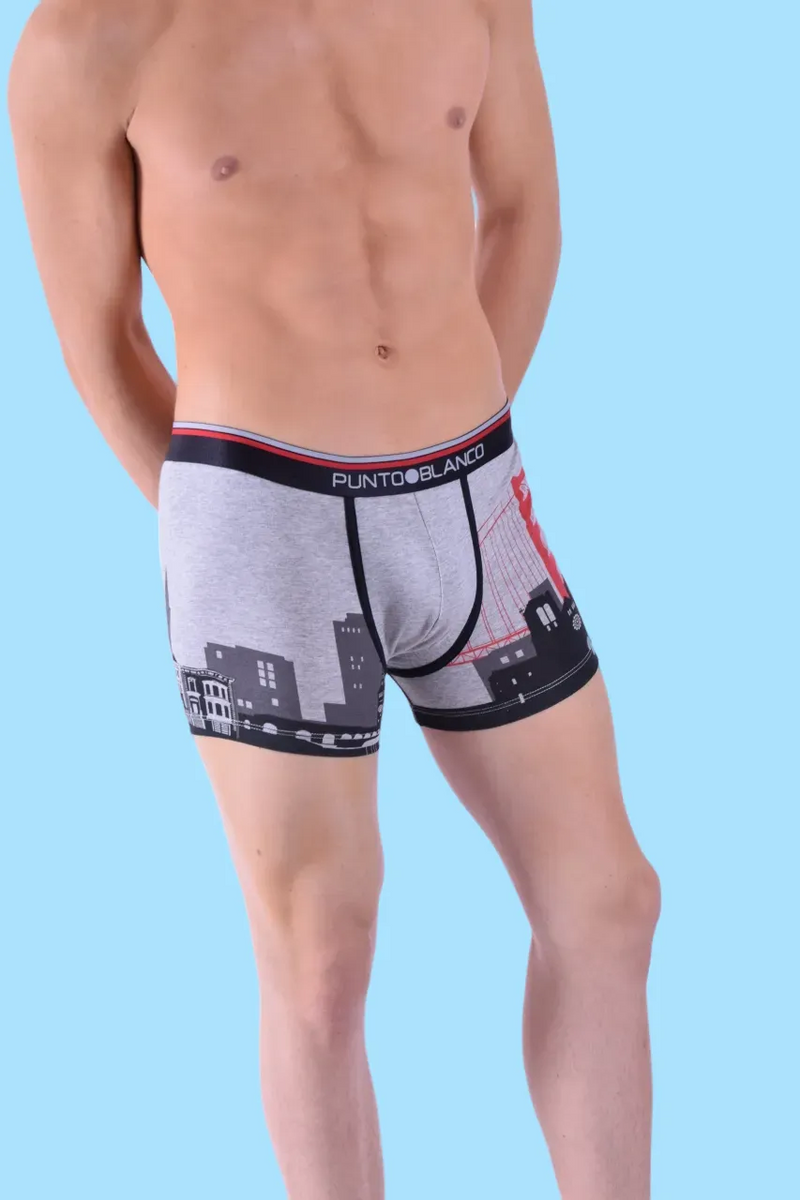 Punto Blanco Boxer San Francisco Cities Long Boxers Grey 3437 8