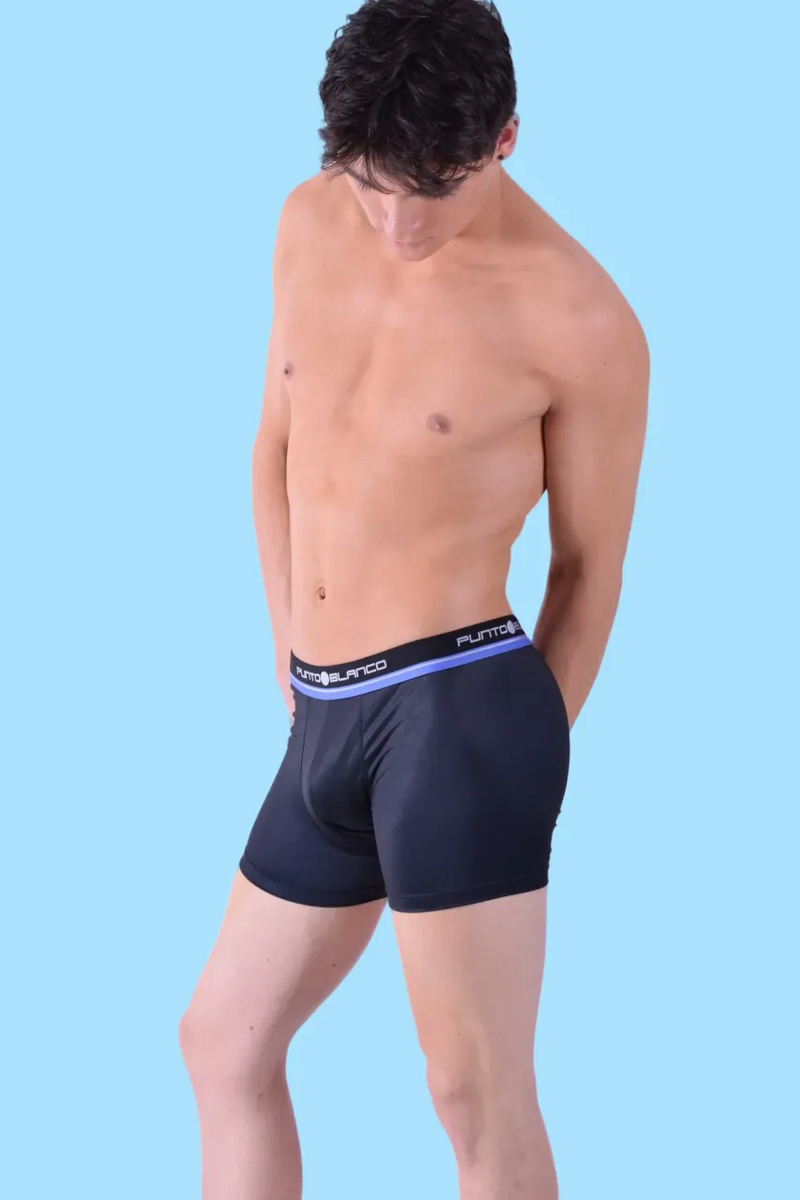 SMALL Punto Blanco Long Boxer Trunk Black 3438 2