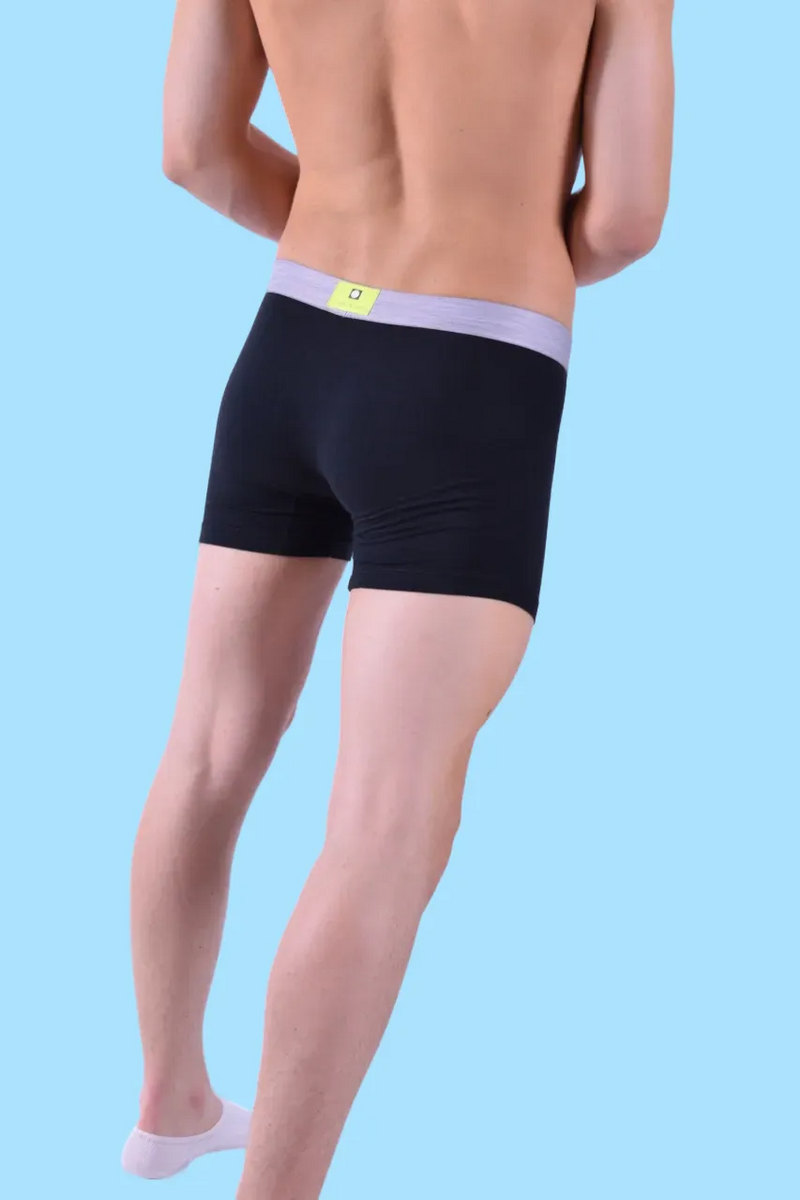 Large Punto Blanco Boxer Seeking Cotton Long Comfy Boxers Black & Neon 3458 26