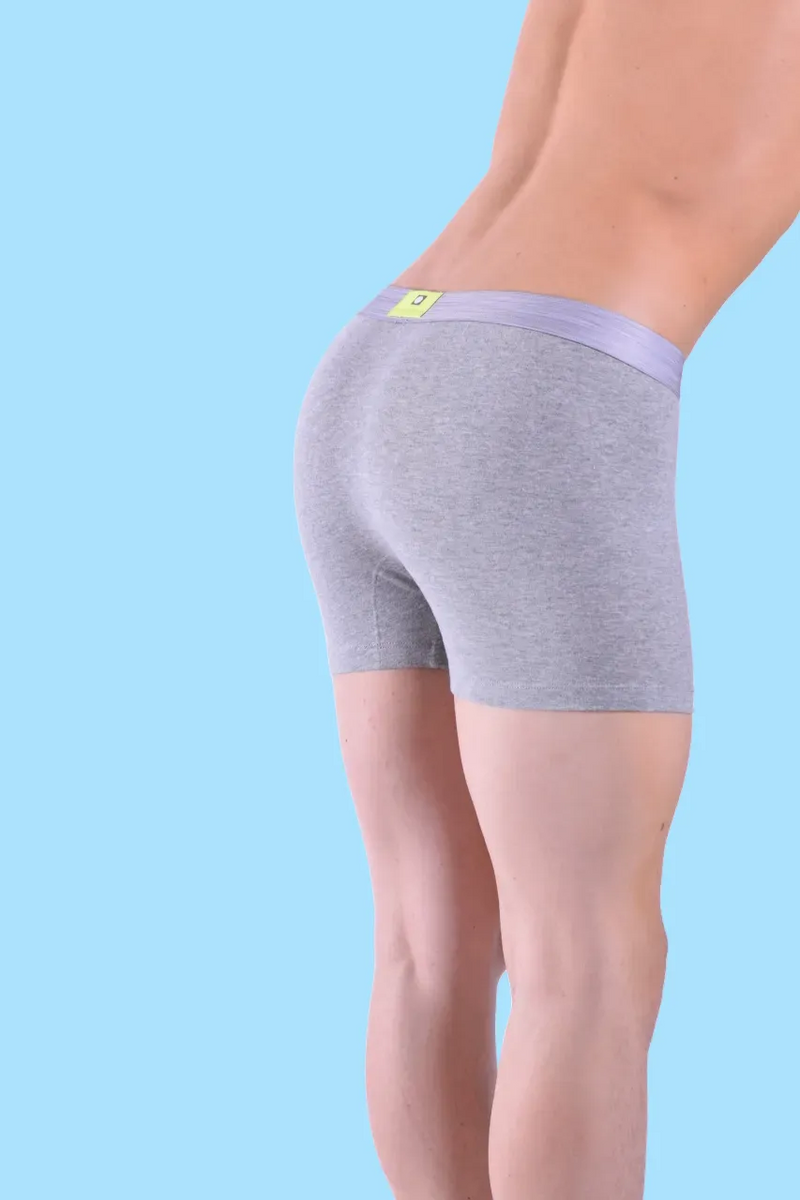 Punto Blanco Boxer Seeking Cotton Long Comfy Boxers Gray & Neon 3458 26