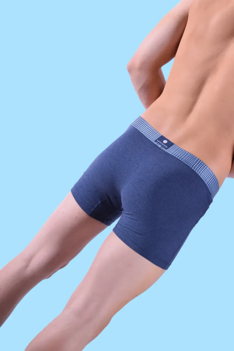 Large Punto Blanco Boxer Trunk Heritage Long Boxers Organic Cotton Blue 3485 9