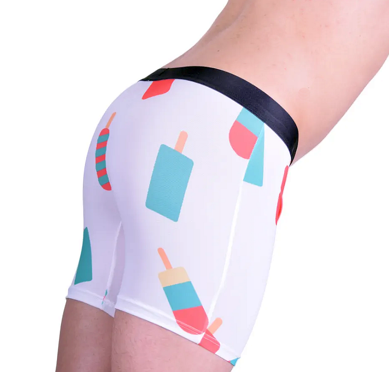 SMALL JJ Malibu Trunk Boxer Brief POPSICLE Boxers Funny Pops Curious Beaver