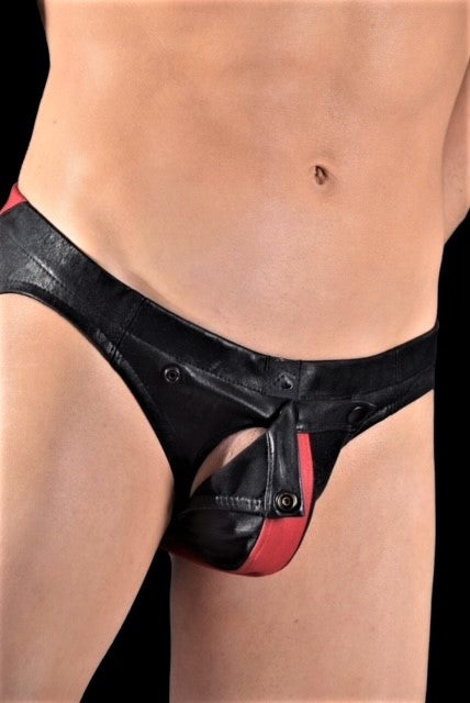 Large SMU Leather KIT Brief Harness Black Red 525965 MX9