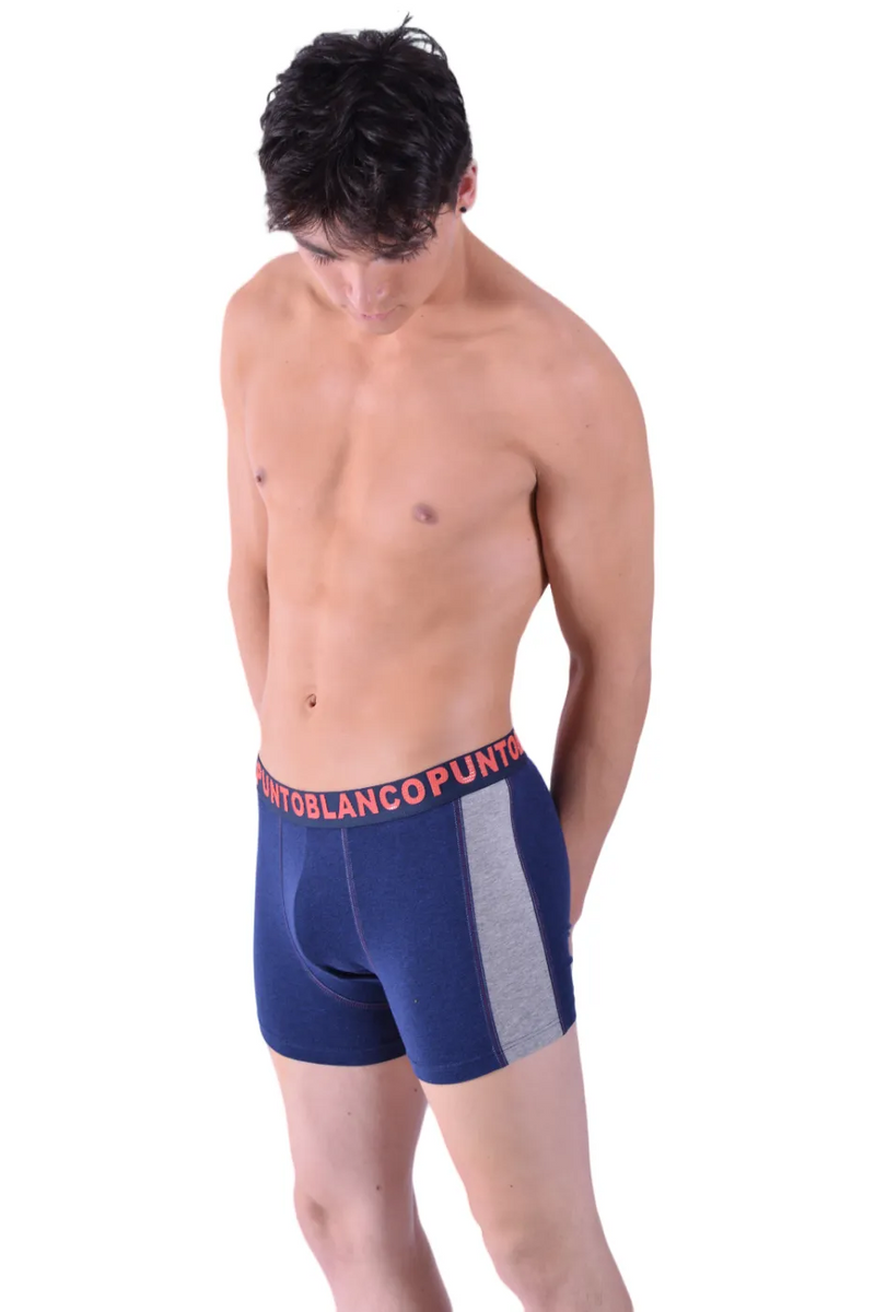Punto Blanco Boxer Long Casual Cotton Men Underwear Navy 3363 1