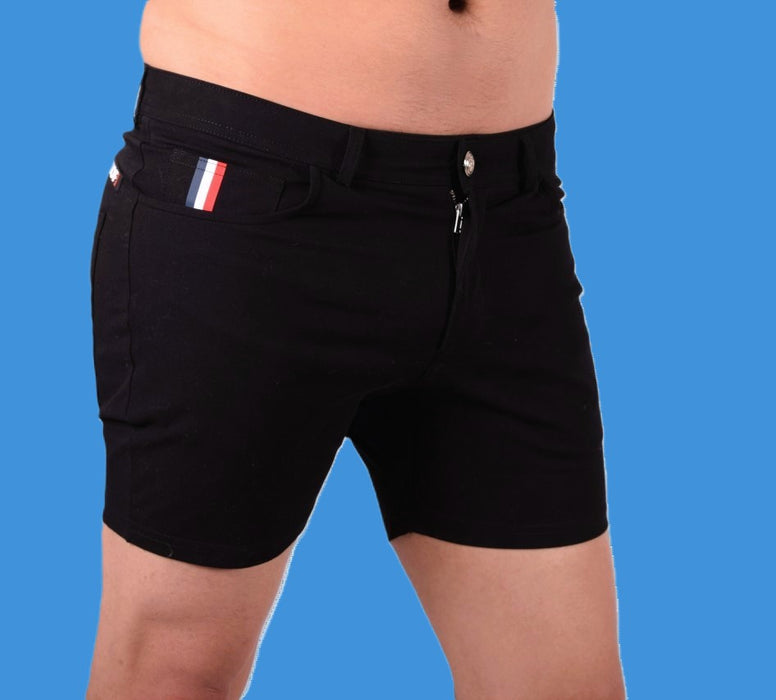 Medium TOF PARIS Chino Short Marine Anchor PATRIOT Mid-Thigh Short Black 25