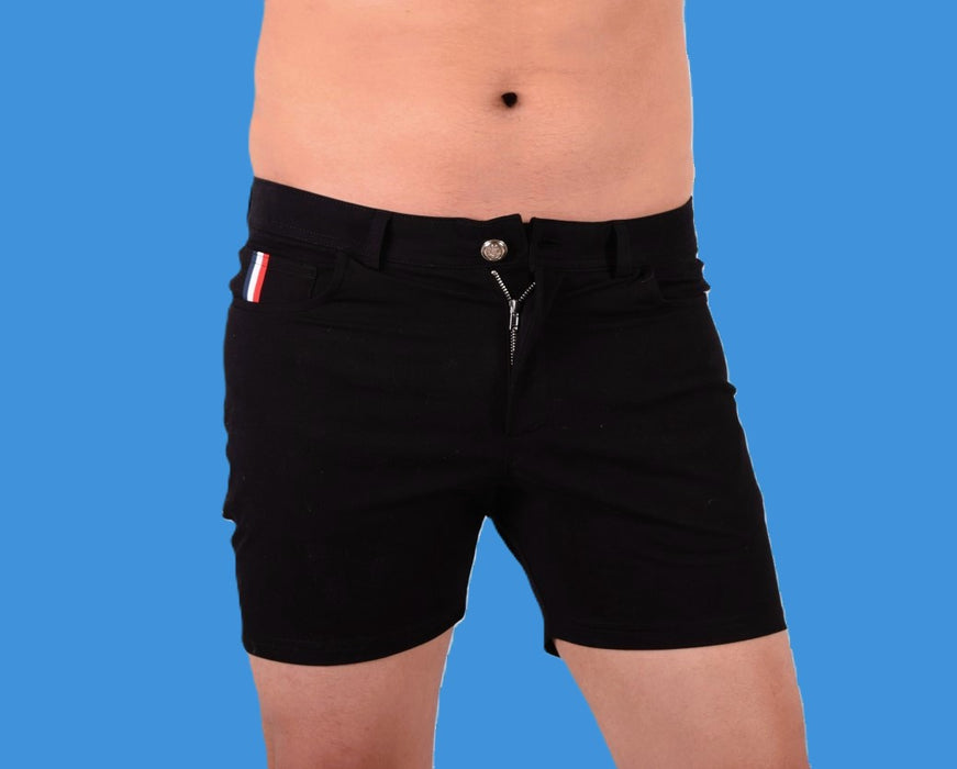 Medium TOF PARIS Chino Short Marine Anchor PATRIOT Mid-Thigh Short Black 25