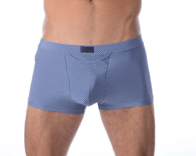 Large HOM H01 Boxer Polyamide Elastane Triangle Blue 1