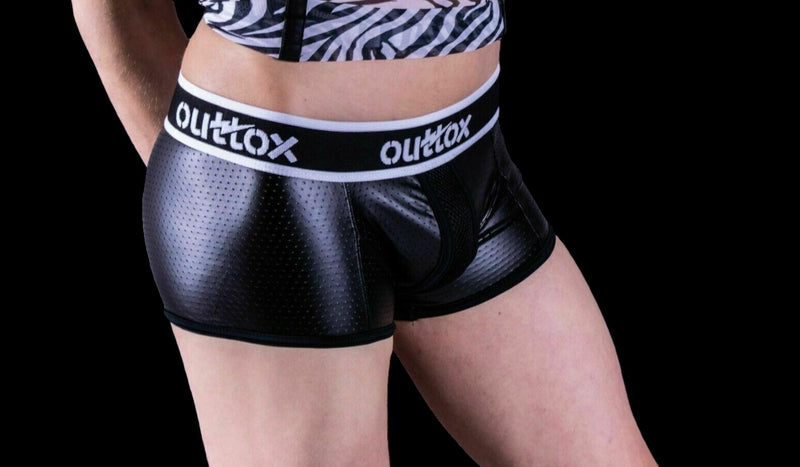 Outtox By Maskulo Shorts/Trunk Leather-Look Boxer Shorts White TR142-90 10