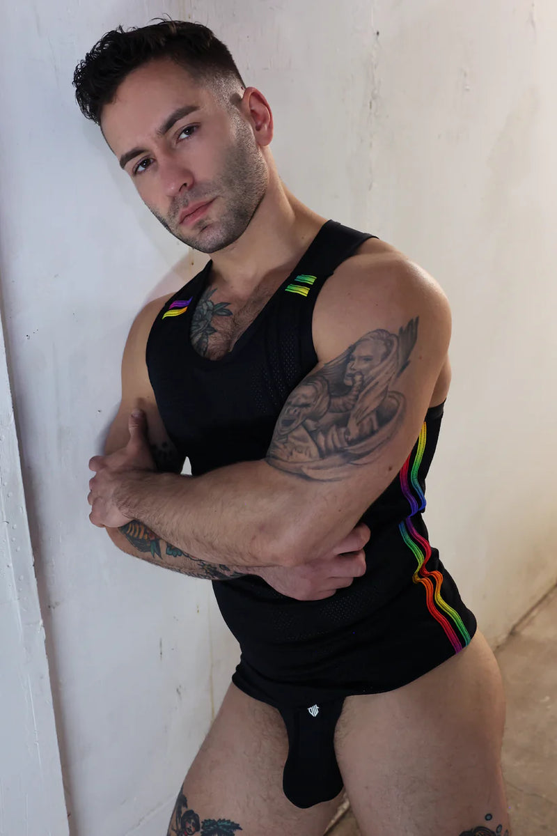 BREEDWELL Pure Pride Tank Top With Rainbow Bindings 7