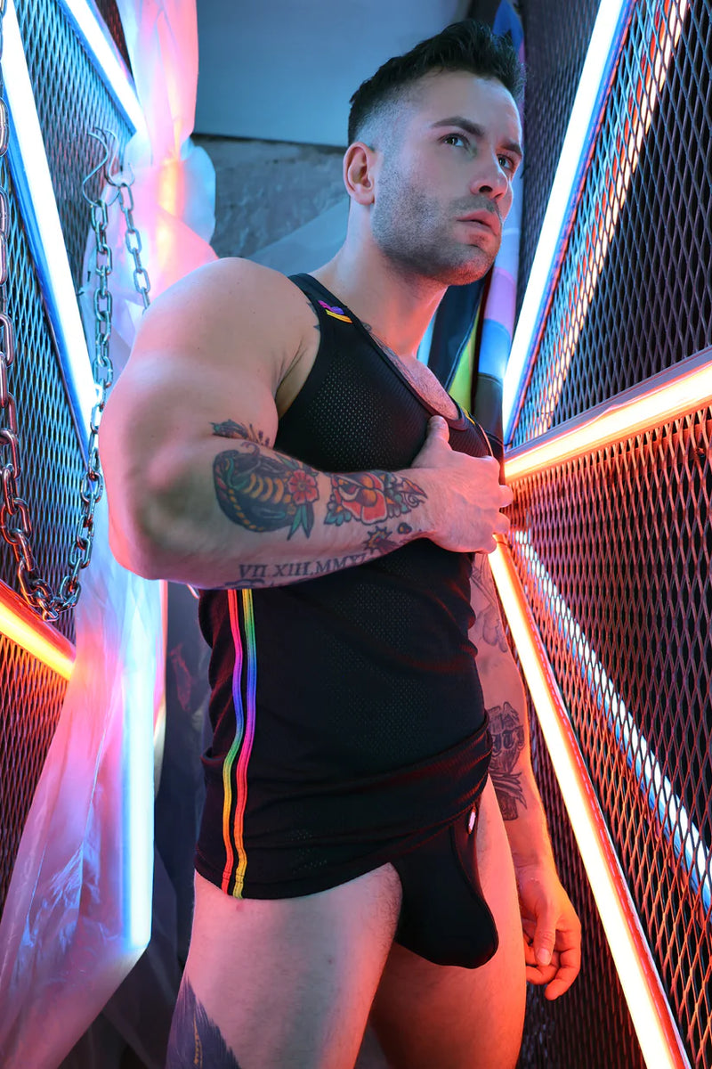 BREEDWELL Pure Pride Tank Top With Rainbow Bindings 7