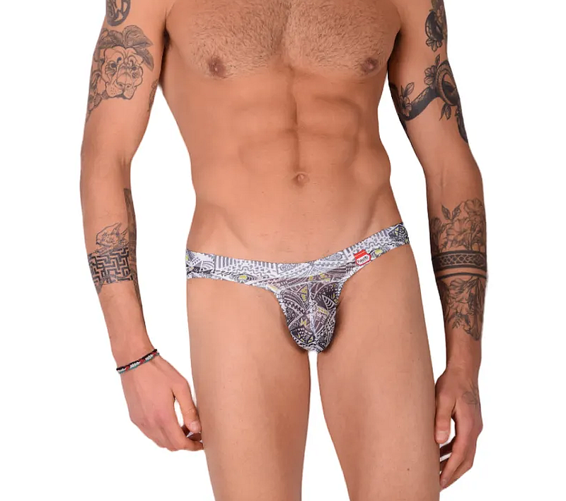 PIKANTE Tribal Castro Briefs Smooth Stretchy Microfiber White Brief 0501 1