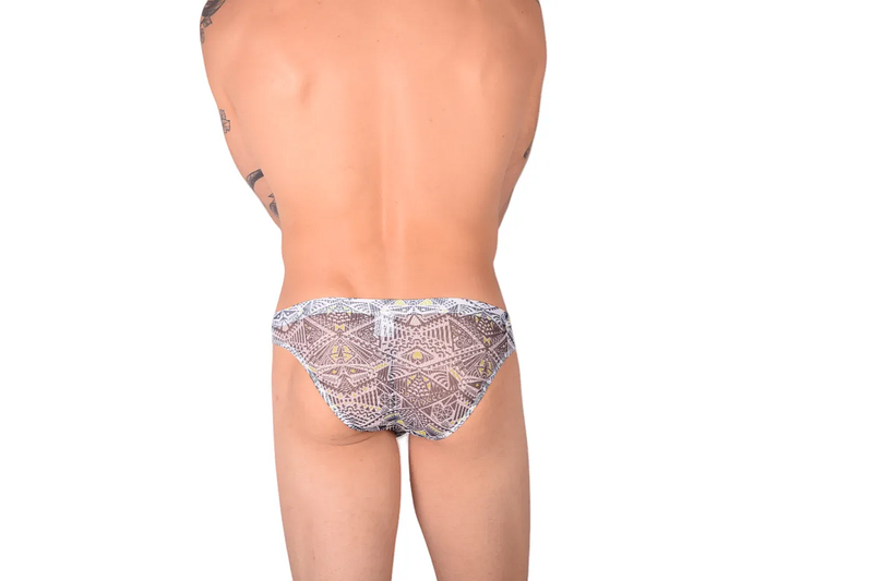 PIKANTE Tribal Castro Briefs Smooth Stretchy Microfiber White Brief 0501 1