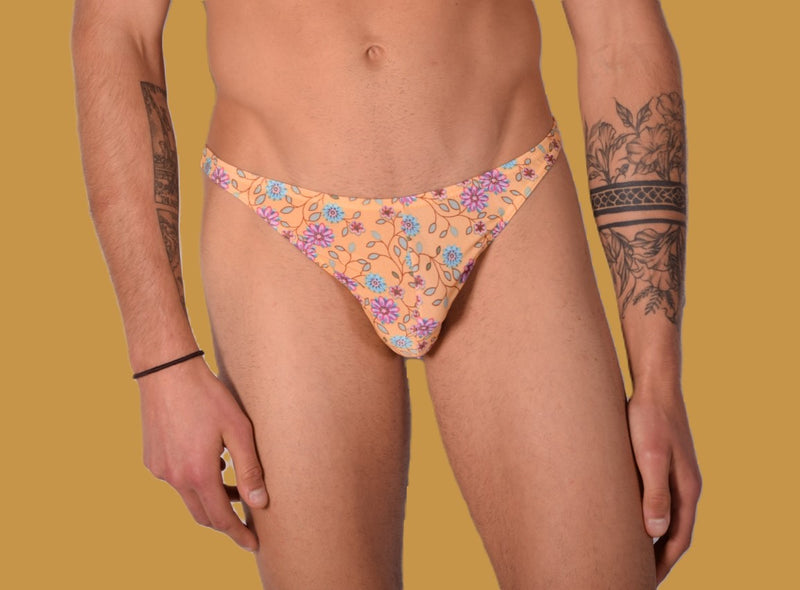 S/M Thongs SMU Mens Underwear Thong  Flowers 33332 MX11